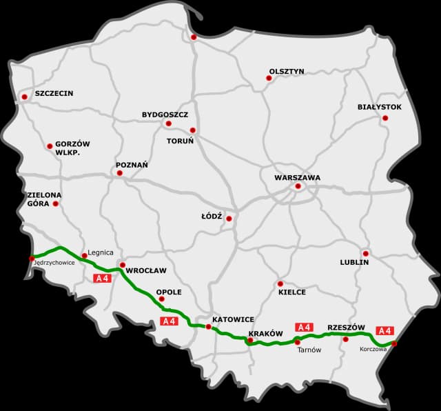 Autostrada A4 skąd dokąd – pełna trasa i najważniejsze miasta
