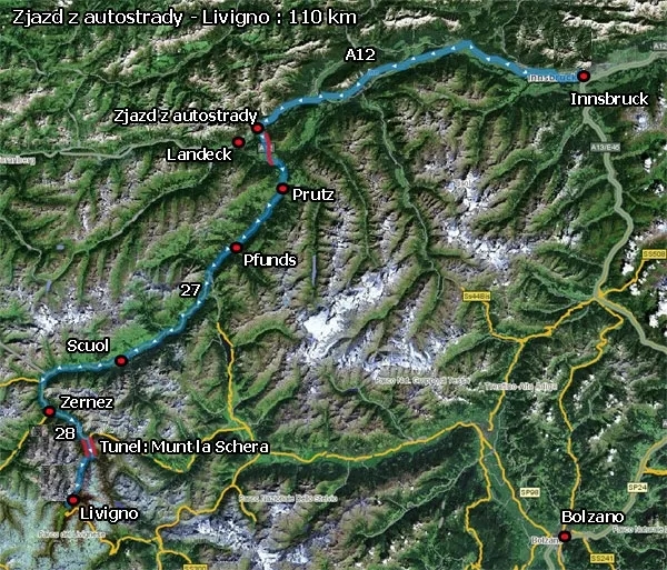 Najlepsza trasa do Livigno: uniknij korków i opłat drogowych